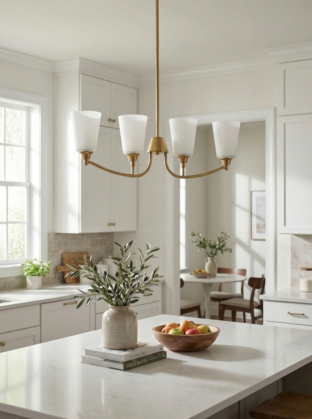 Yueva Iron Chandelier, Electroplated Metallic Brass (YUEV-074)