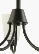 Yueva Iron Chandelier, Powder Coated Black (YUEV-077)