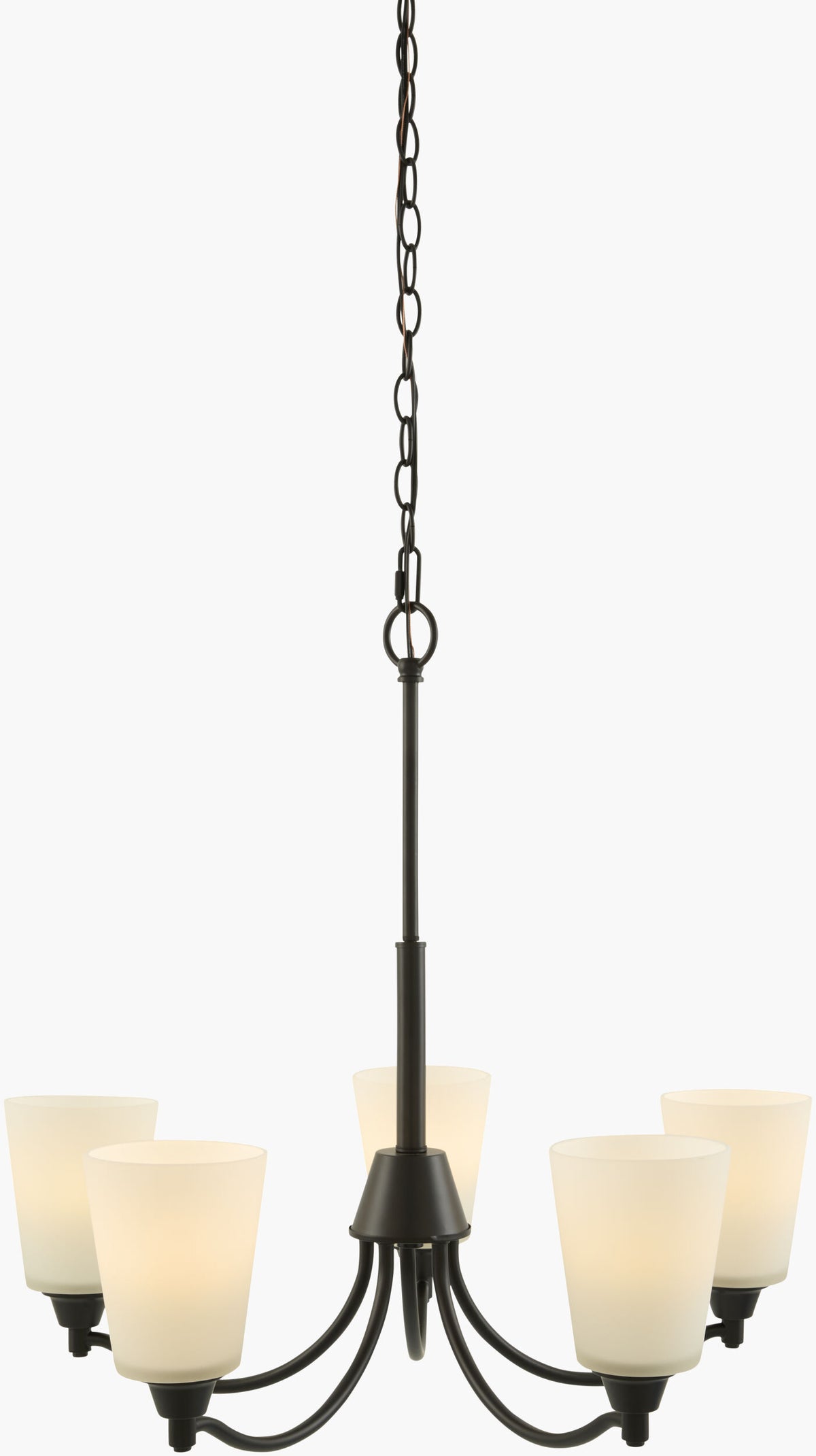 Yueva Iron Chandelier, Powder Coated Black (YUEV-077)