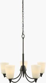 Yueva Iron Chandelier, Powder Coated Black (YUEV-077)