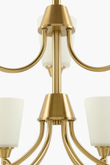 Yueva Iron Chandelier, Electroplated Metallic Brass (YUEV-080)