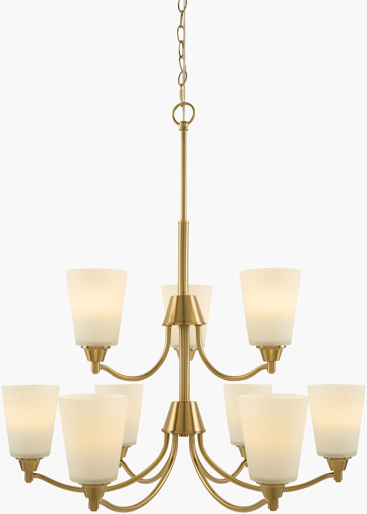 Yueva Iron Chandelier, Electroplated Metallic Brass (YUEV-080)