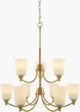 Yueva Iron Chandelier, Electroplated Metallic Brass (YUEV-080)