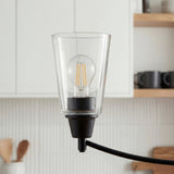 Yueva Iron Chandelier, Powder Coated Black (YUEV-081)