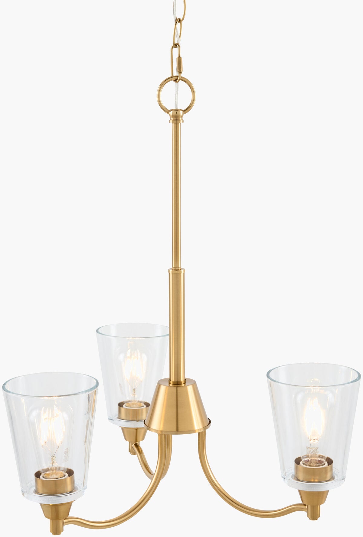 Yueva Iron Chandelier, Electroplated Metallic Brass (YUEV-084)