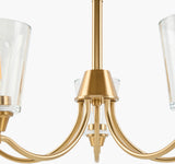 Yueva Iron Chandelier, Electroplated Metallic Brass (YUEV-086)
