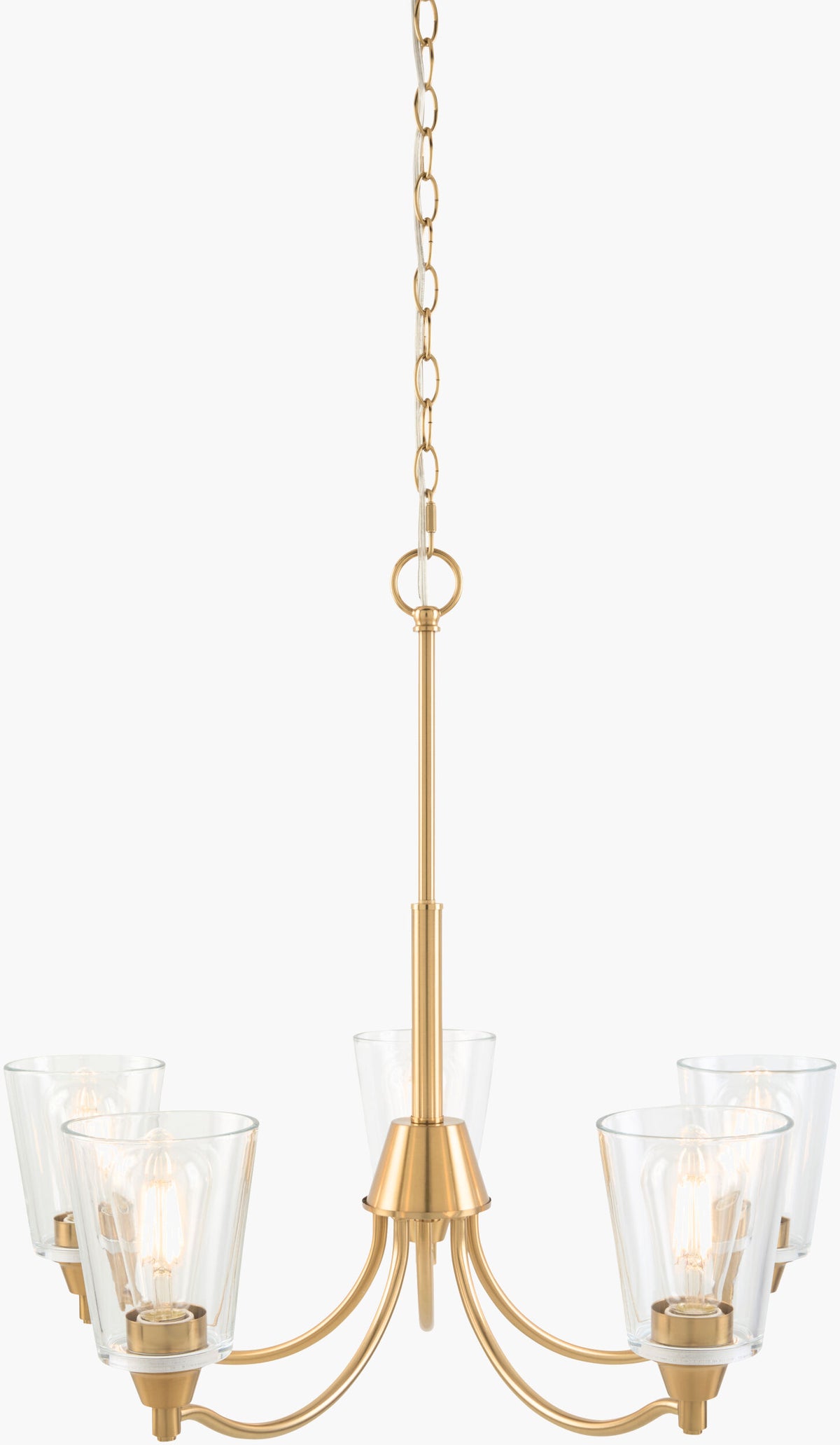 Yueva Iron Chandelier, Electroplated Metallic Brass (YUEV-086)