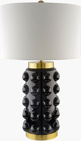 Yume 27" Glass Table Lamp, Painted Black