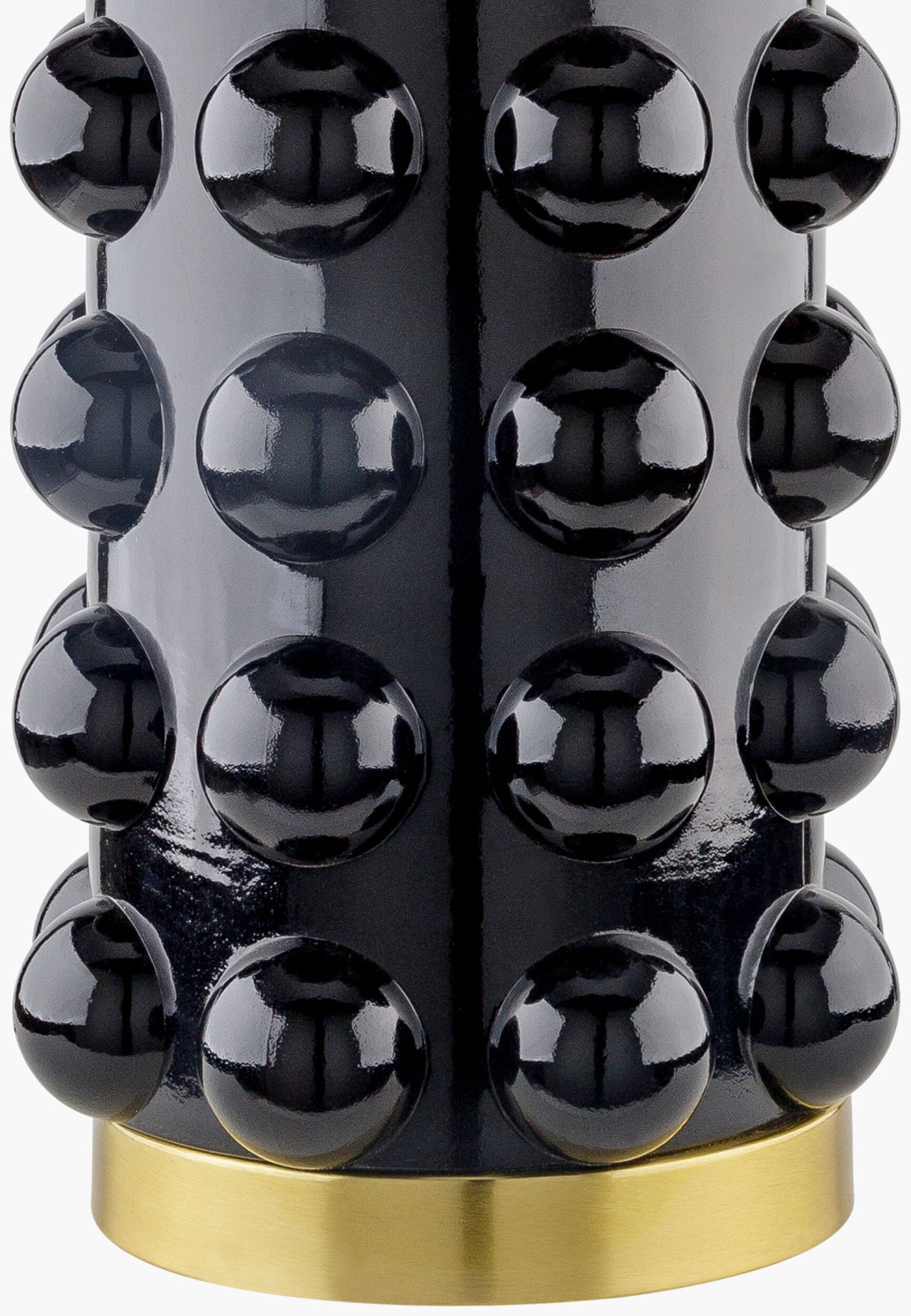 Yume 27" Glass Table Lamp, Painted Black