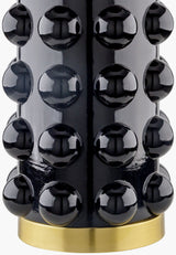 Yume 27" Glass Table Lamp, Painted Black