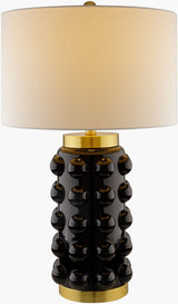 Yume 27" Glass Table Lamp, Painted Black
