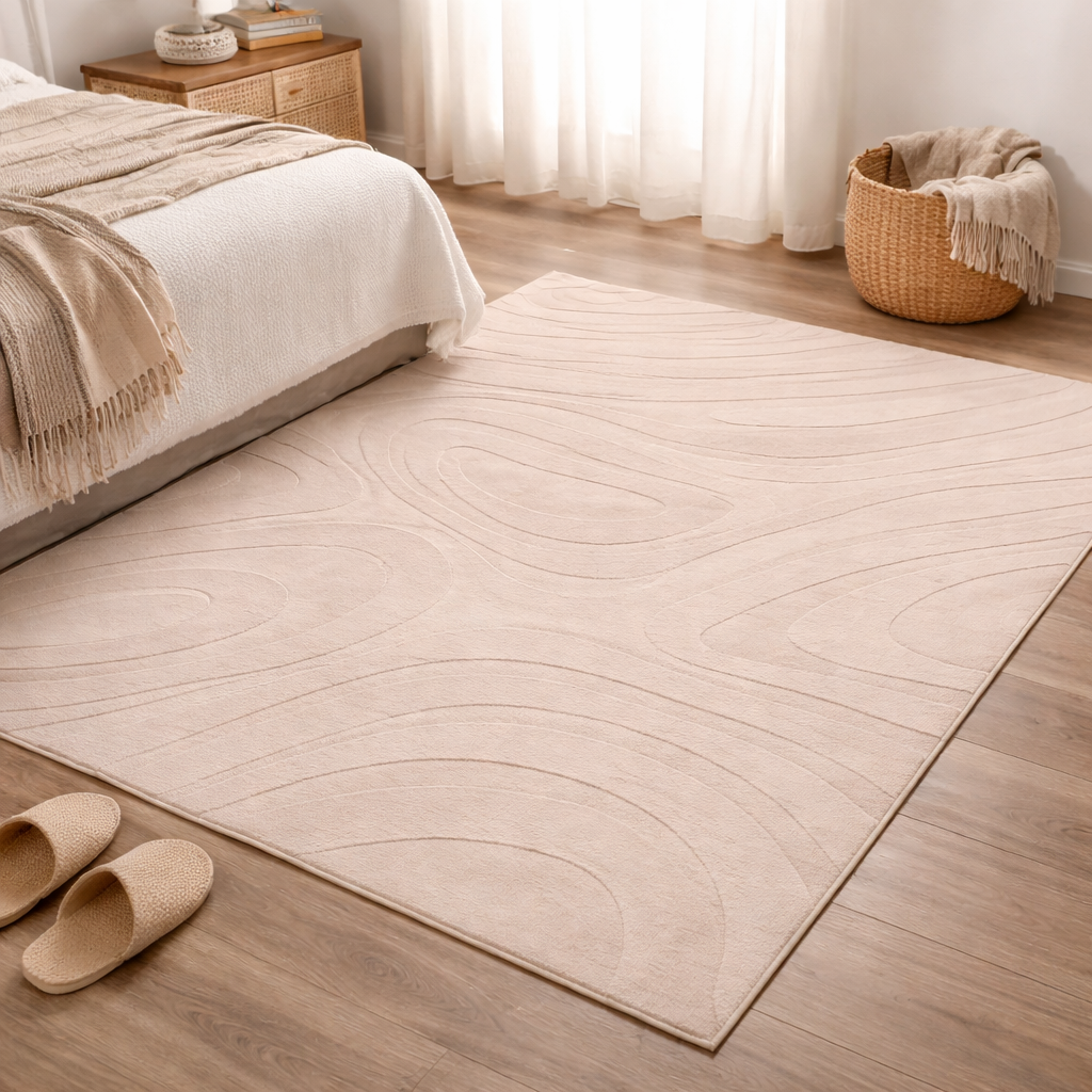 Scandinavian Rug With Asymmetric 3D Pattern