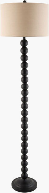 Zelda 67" Resin Floor Lamp, Hand Painted Black