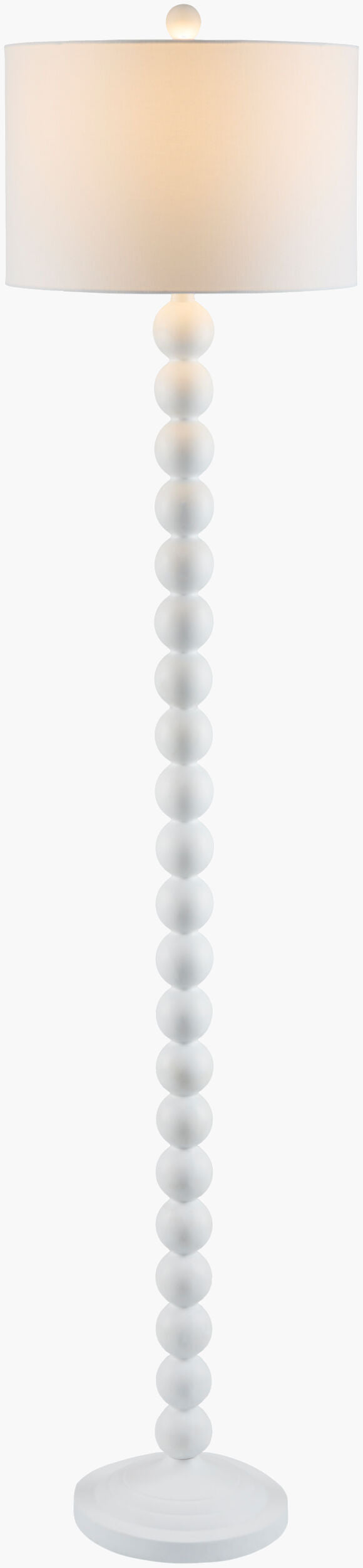 Zelda 68" Resin Floor Lamp, Painted White