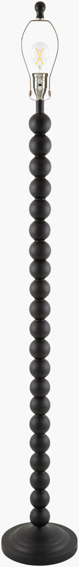 Zelda 67" Resin Floor Lamp, Hand Painted Black