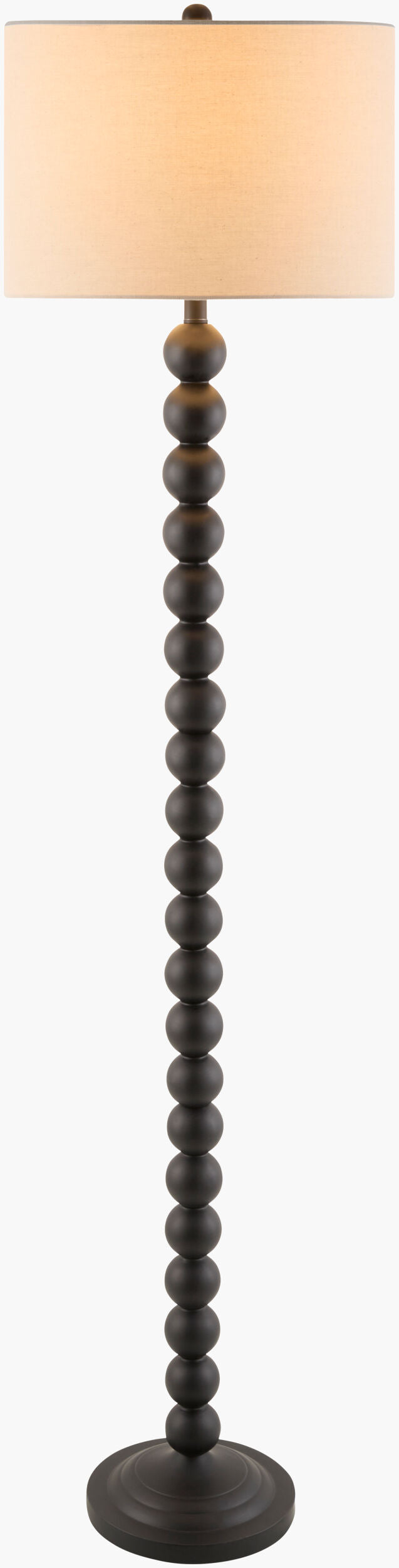Zelda 67" Resin Floor Lamp, Hand Painted Black