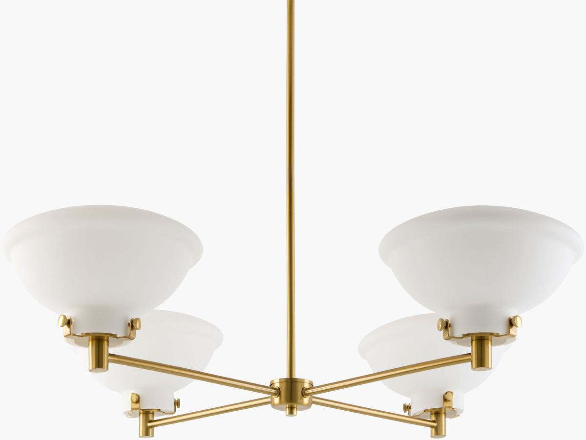 Zafira Iron Chandelier, Electroplated Metallic Brass