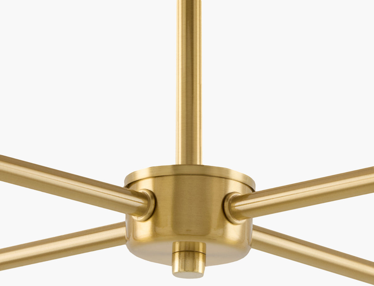 Zafira Iron Chandelier, Electroplated Metallic Brass