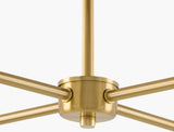 Zafira Iron Chandelier, Electroplated Metallic Brass