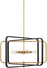 Zamora Iron Chandelier, Painted Black, Painted Gold