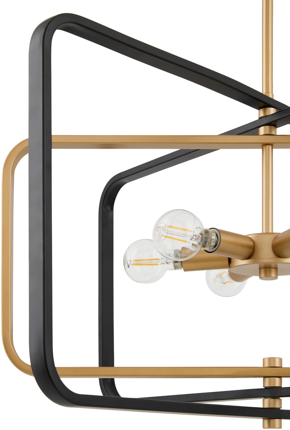 Zamora Iron Chandelier, Painted Black, Painted Gold