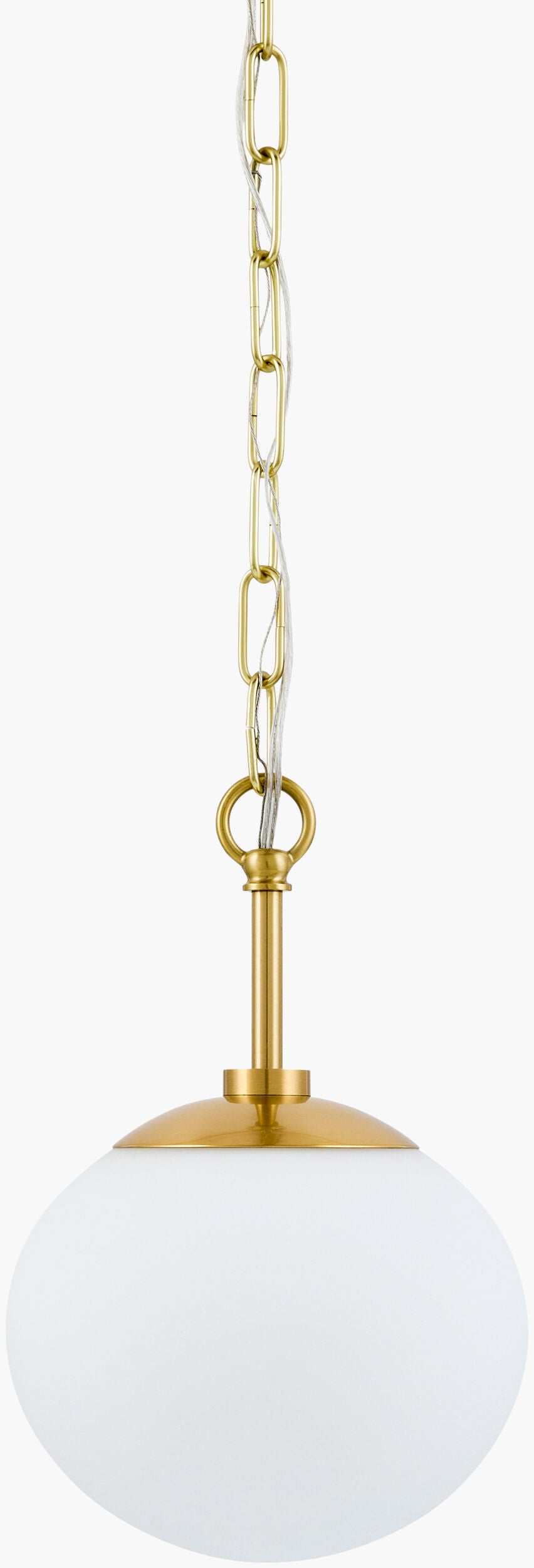 Zariene Iron Pendant Light, Plated Metallic Brass