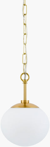 Zariene Iron Pendant Light, Plated Metallic Brass