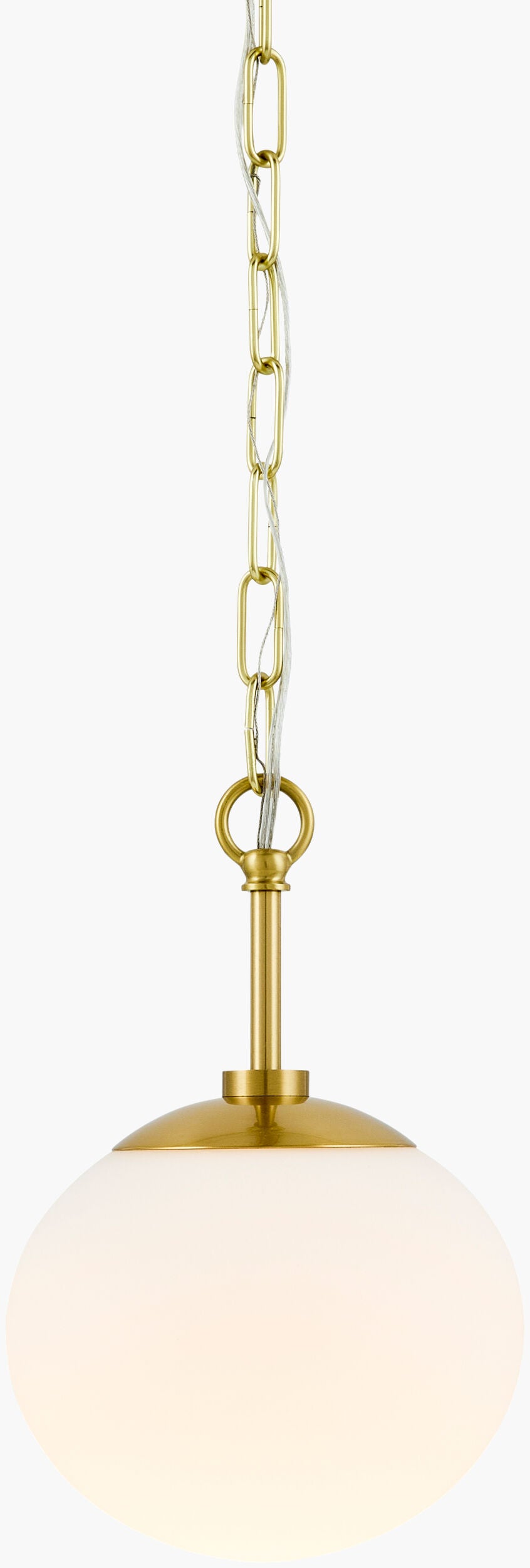 Zariene Iron Pendant Light, Plated Metallic Brass