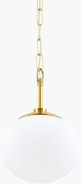 Zariene Iron Pendant Light, Plated Metallic Brass