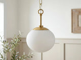 Zariene Iron Pendant Light, Plated Metallic Brass