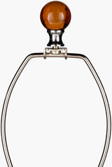 Zoey 26" Glass Table Lamp, Glazed Bright Orange