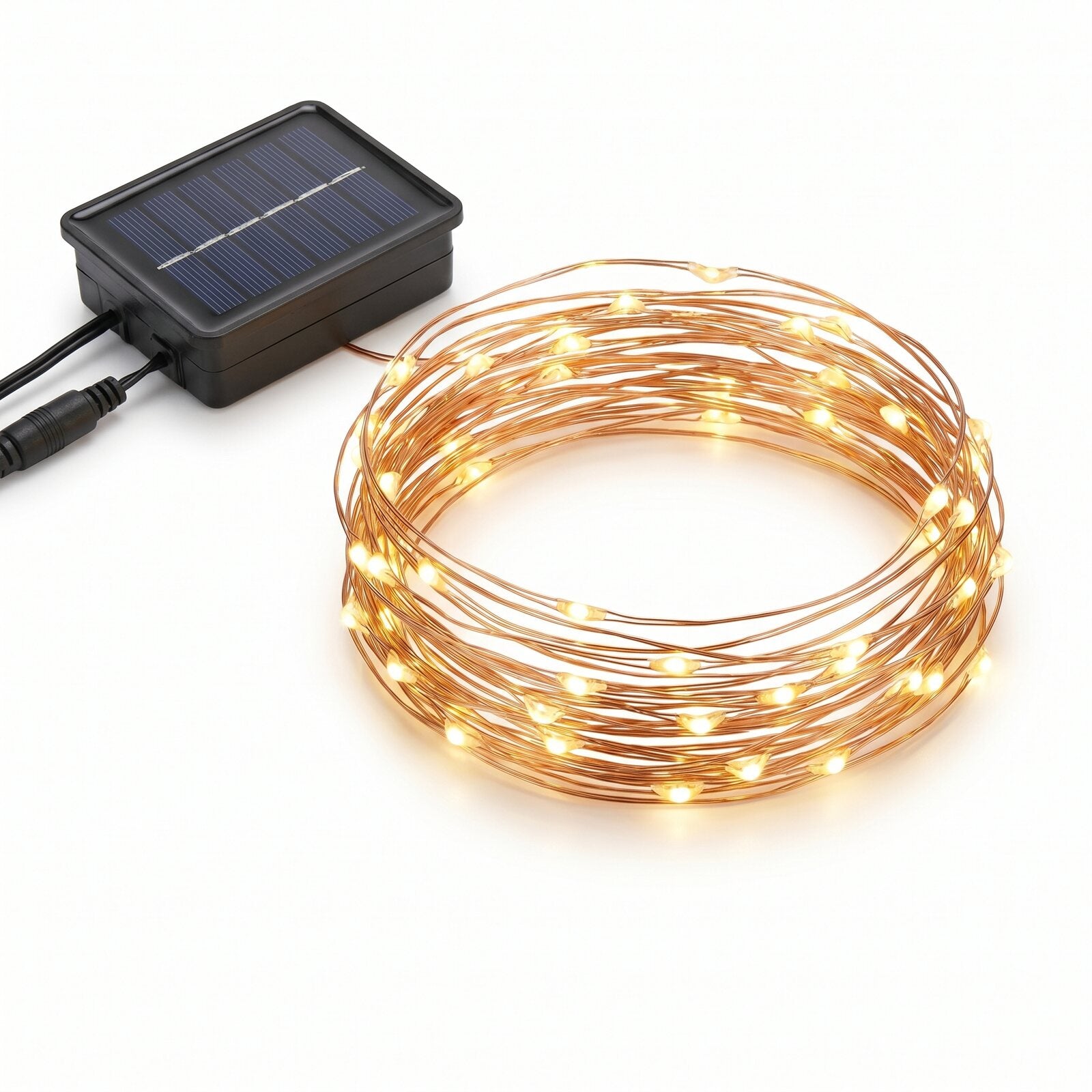 Solarne Lampki LED 10m — zdjęcie produktowe na białym tle